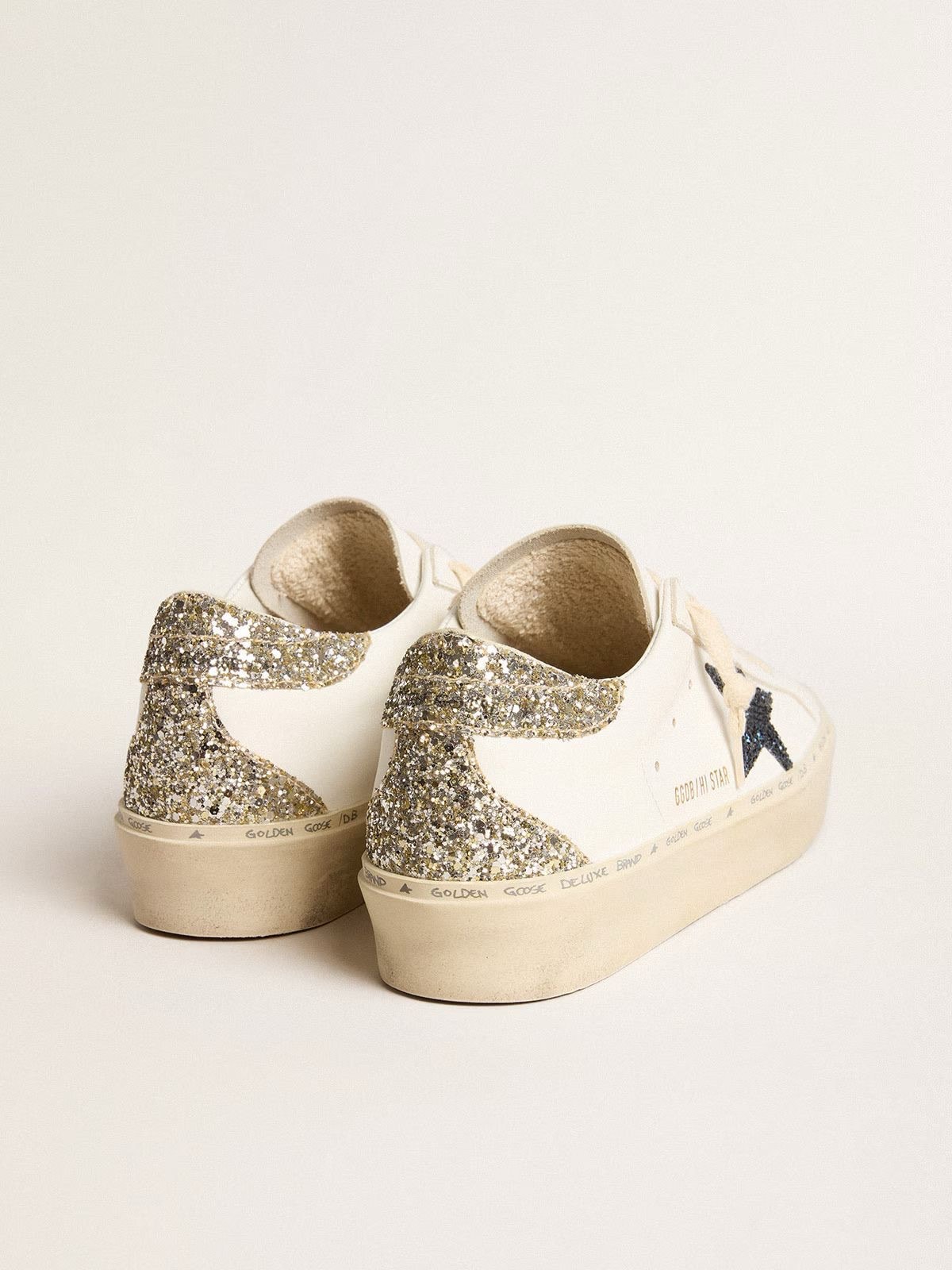 Golden Goose Hi Star ‘White Blue Platinum Glitter’  