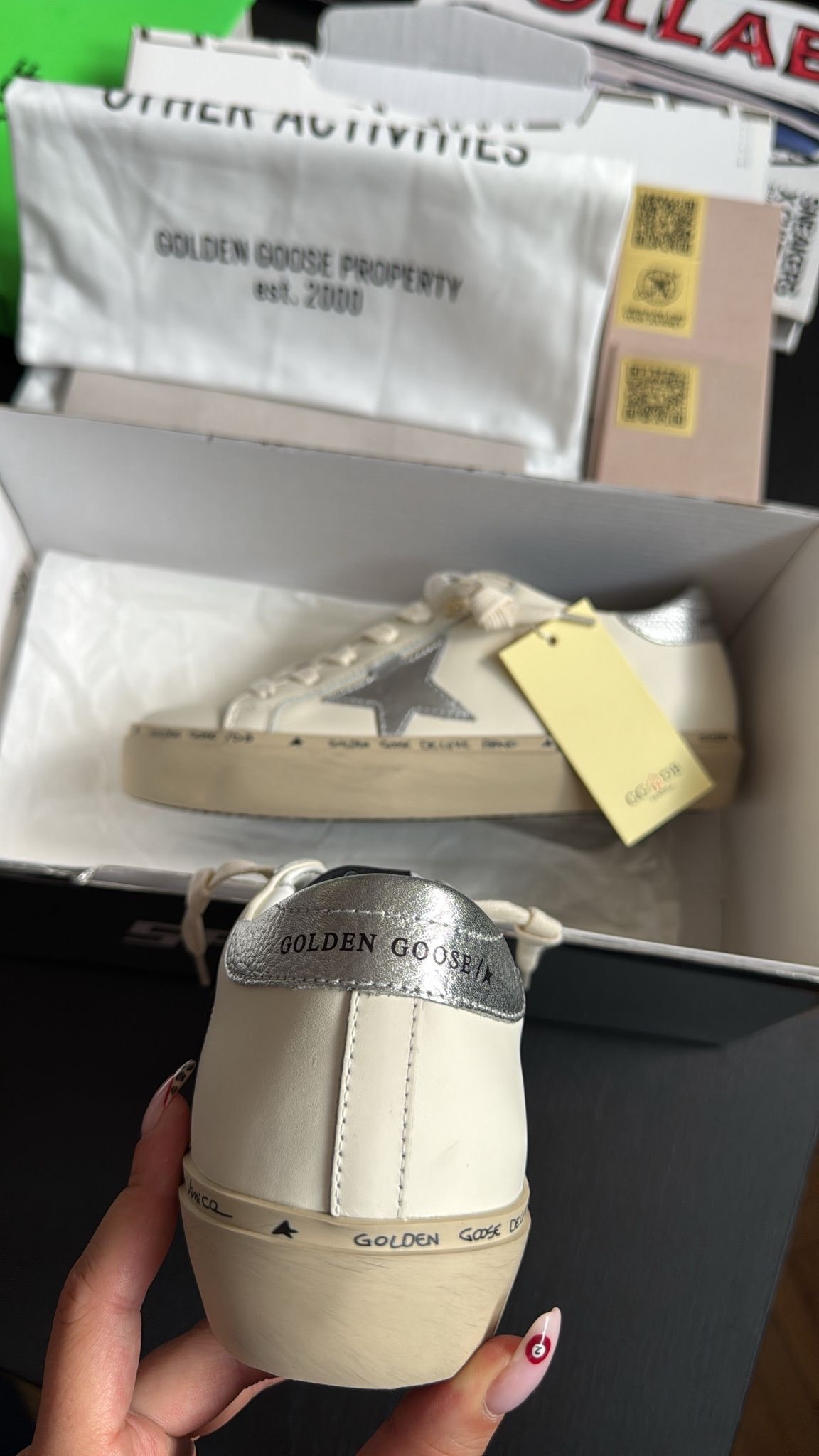 Golden Goose Hi Star ‘White Silver’  