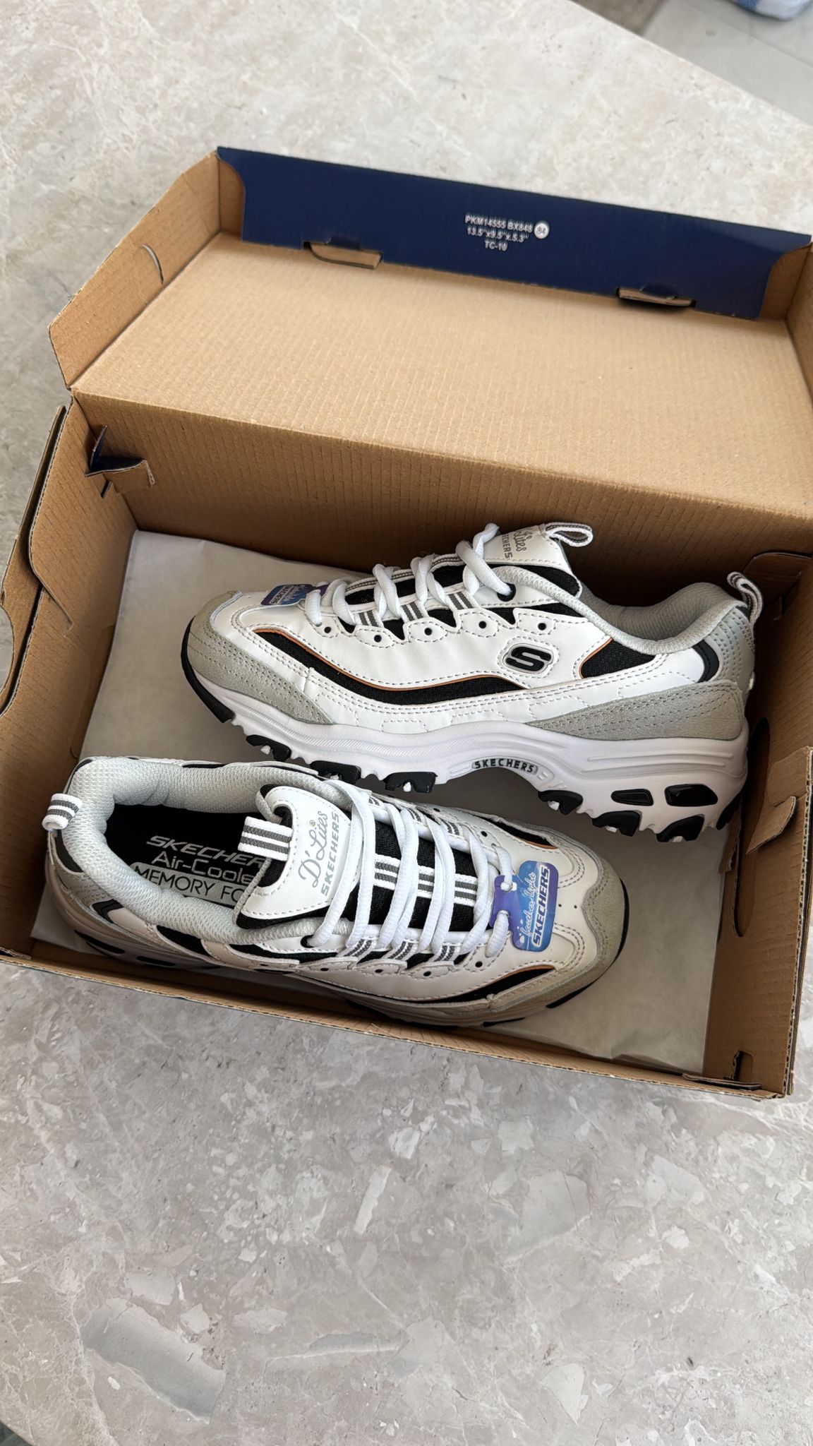 Skchers Grey White ( Dar Kalıp)