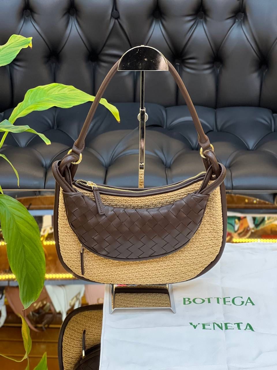 Bottega Veneta Hasır Çanta Kahverengi 