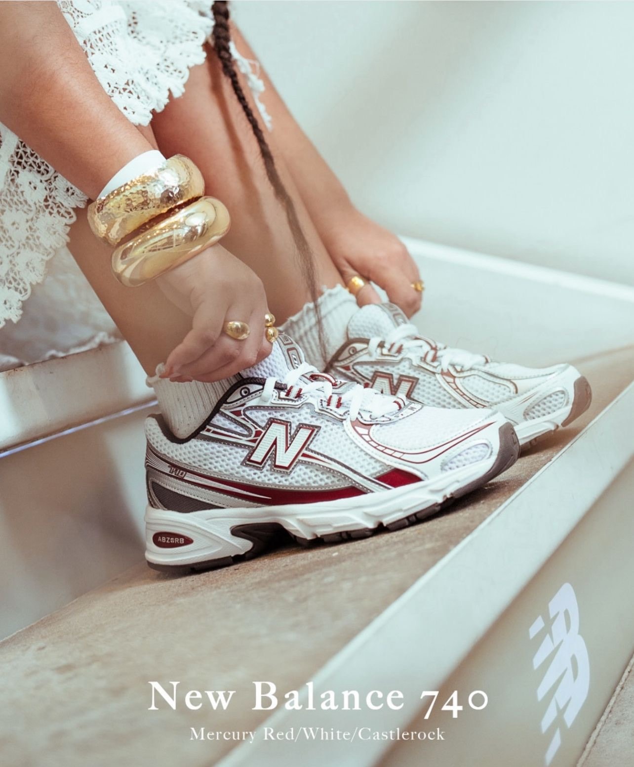 New Balance 740 Red White 