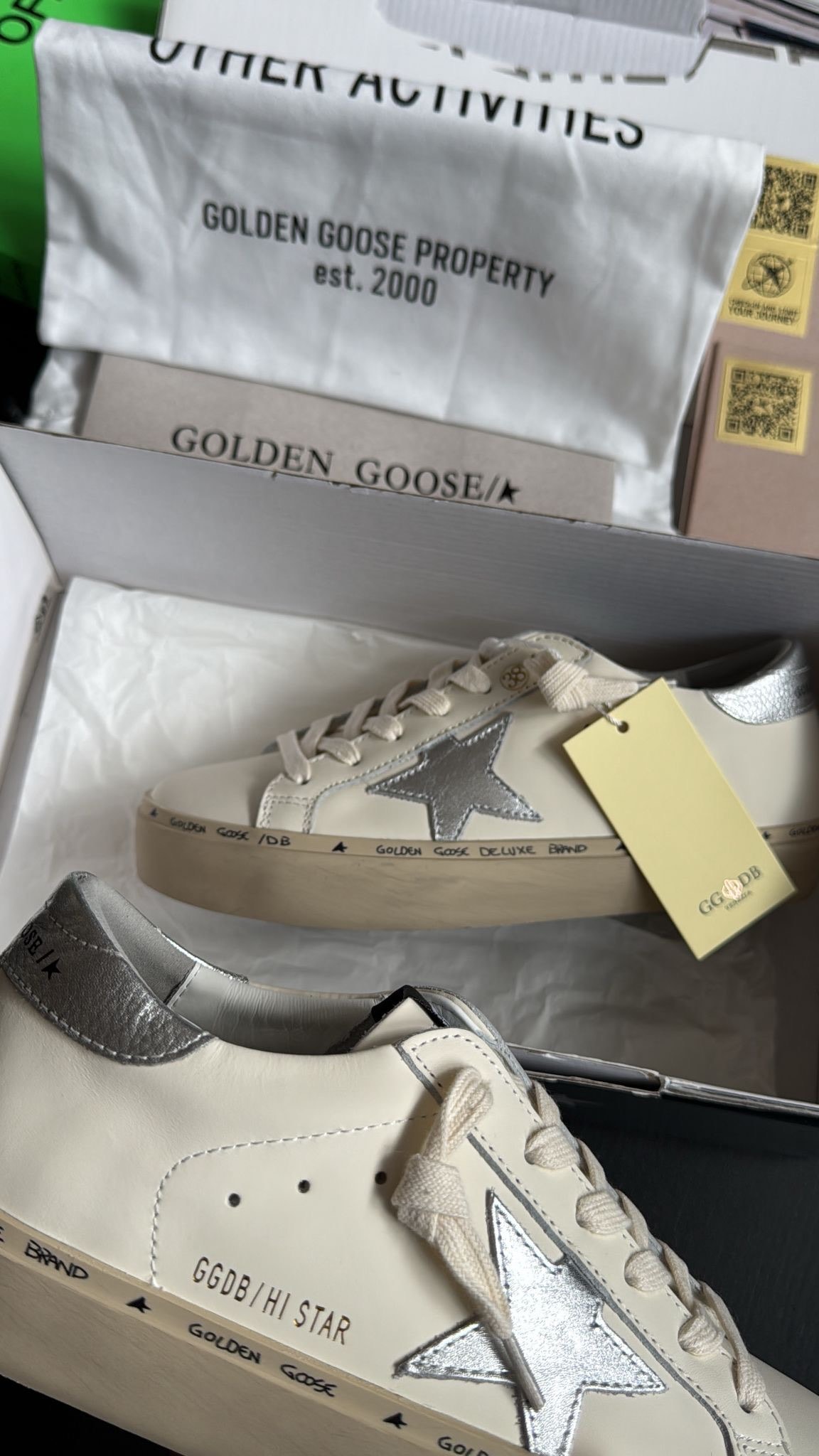 Golden Goose Hi Star ‘White Silver’  