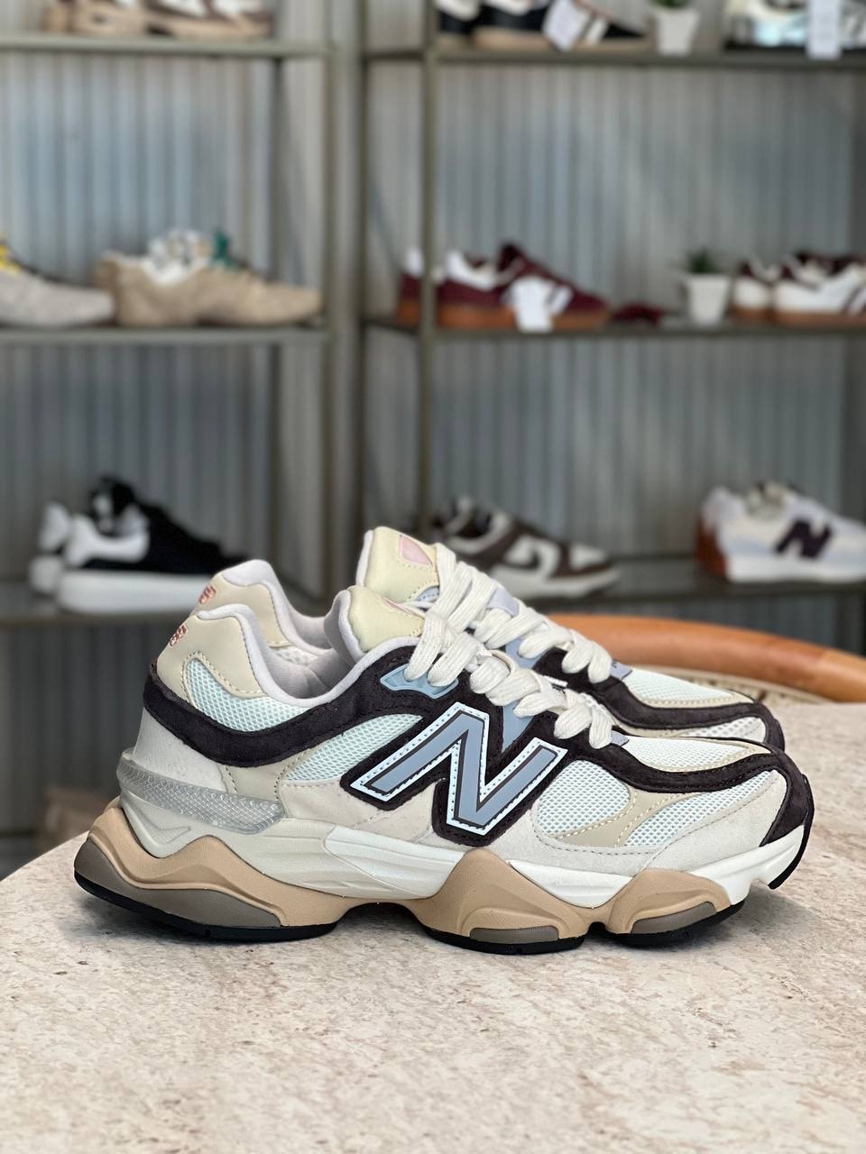 New Balance 9060 Beige Brown ( Dar Kalıp ) 