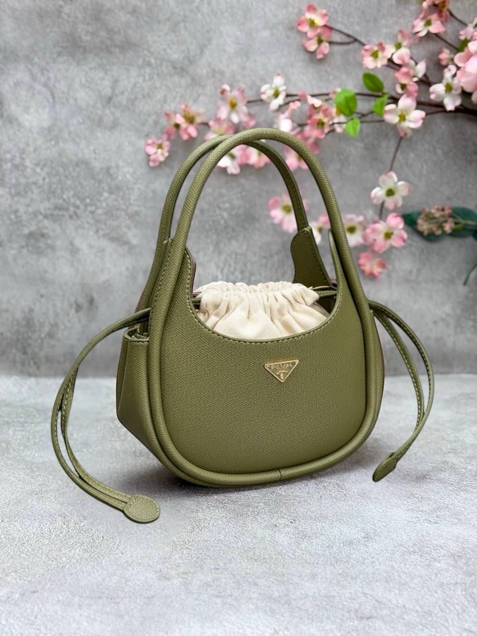 Prada Shoulder Bag Small 19x11cm  - Haki