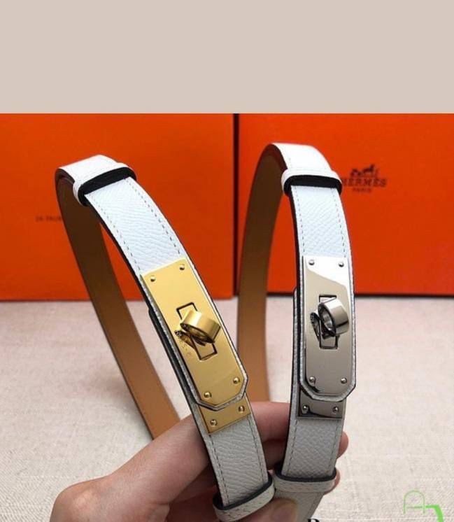 Hermes Kelly Leather Belt White ( ORİGİNAL )