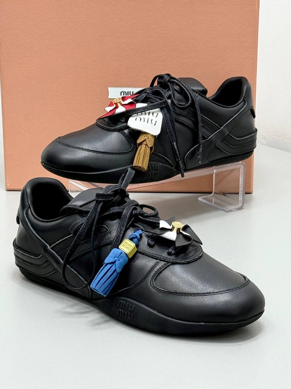 Miu Miu Women Hakiki Deri Black