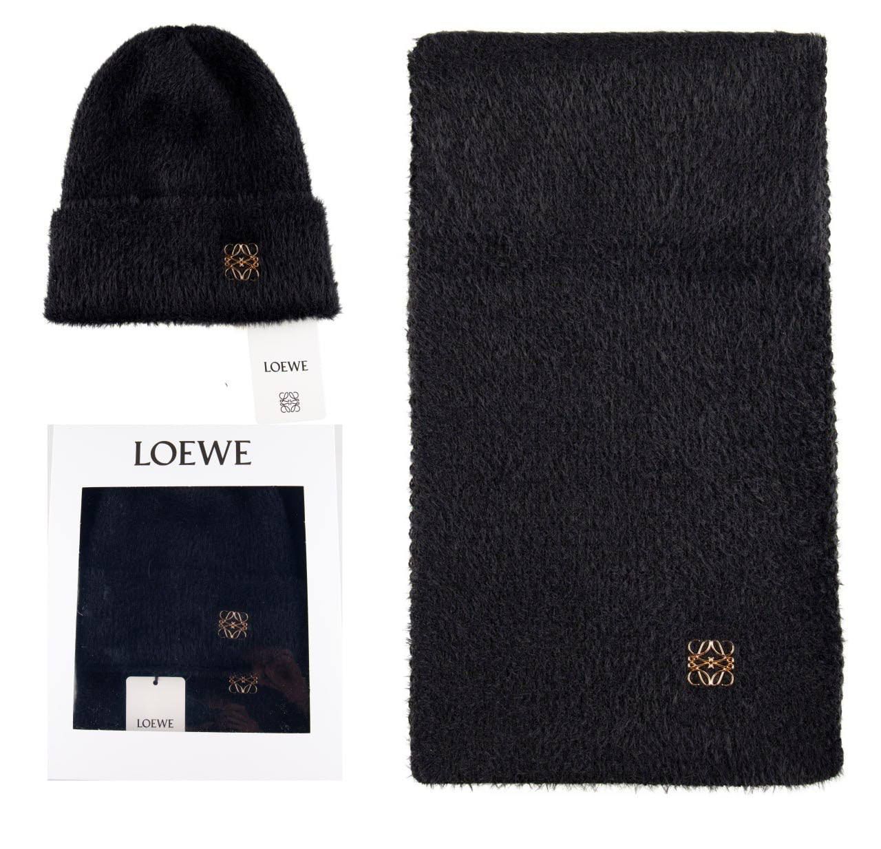 Loewe Bere Ve Atkı Takımı - Siyah
