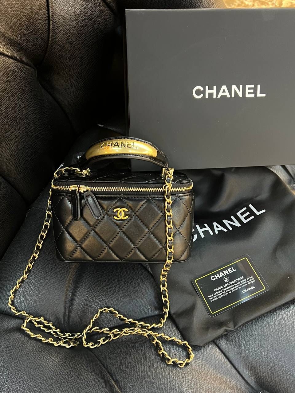Chanel Vanity Bag Chain 16.5x10cm ( Premium ) - Siyah