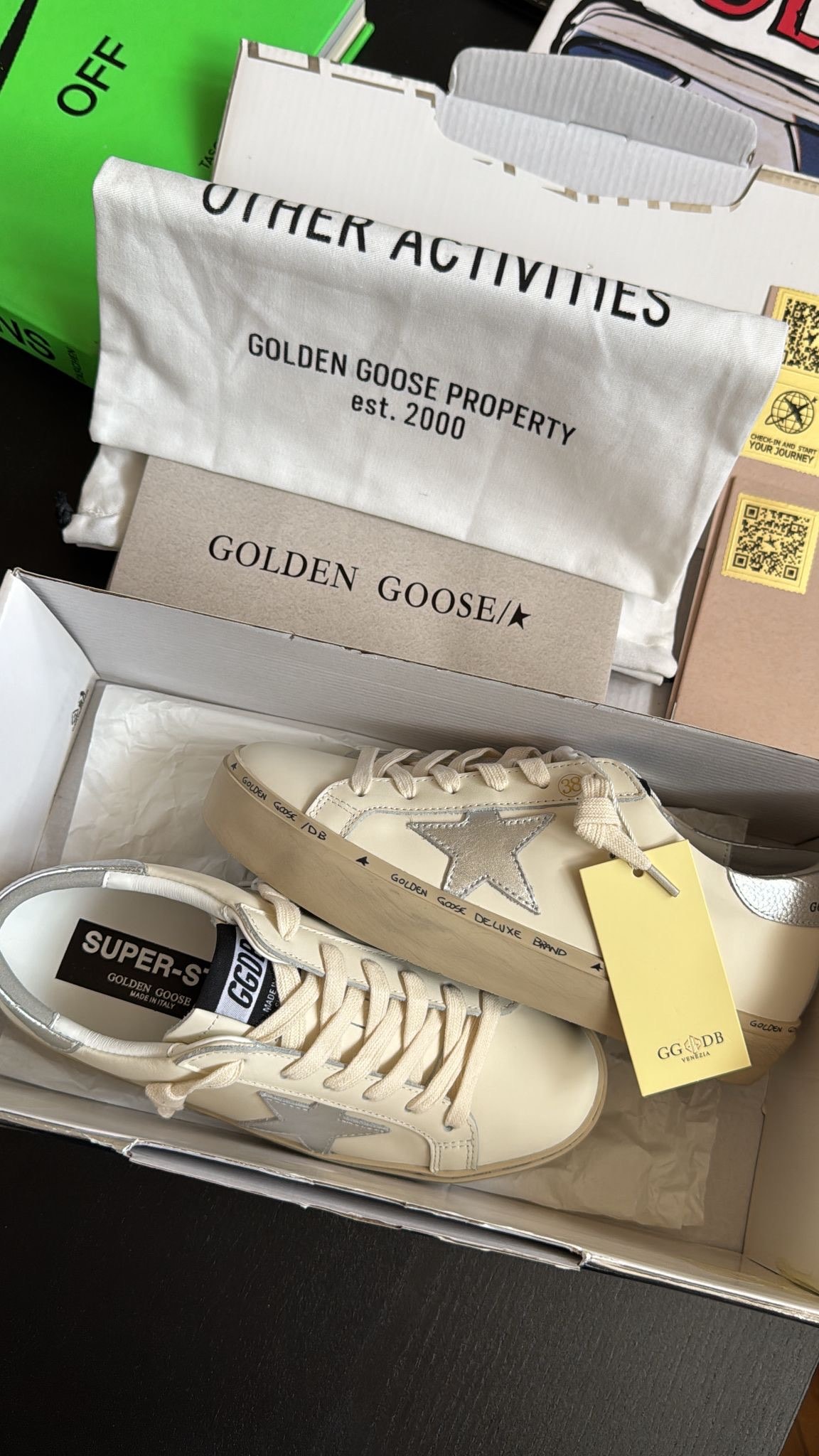 Golden Goose Hi Star ‘White Silver’  