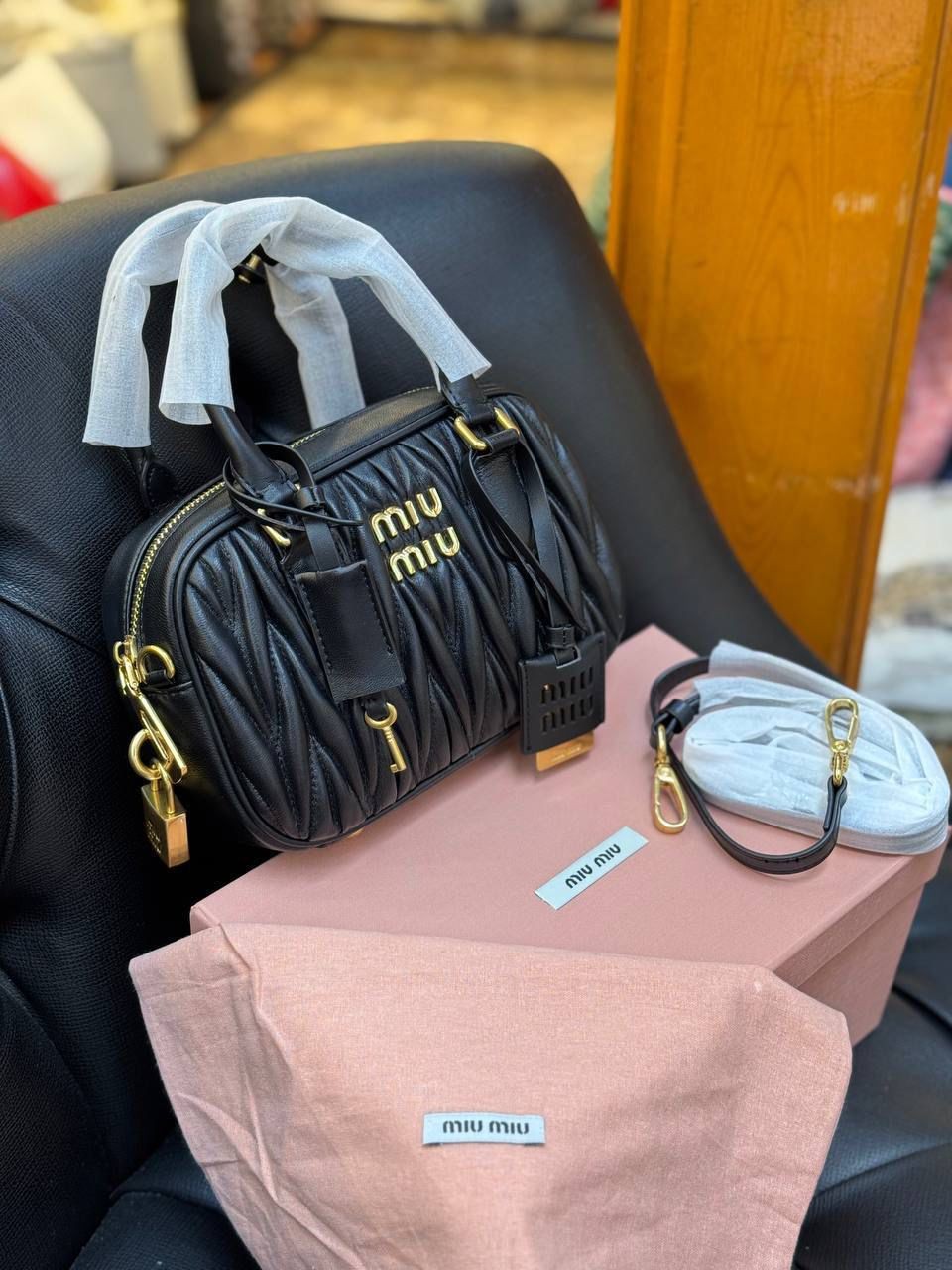 Miu Miu Arcadie Matelasse Nappa ( Premium ) - Siyah