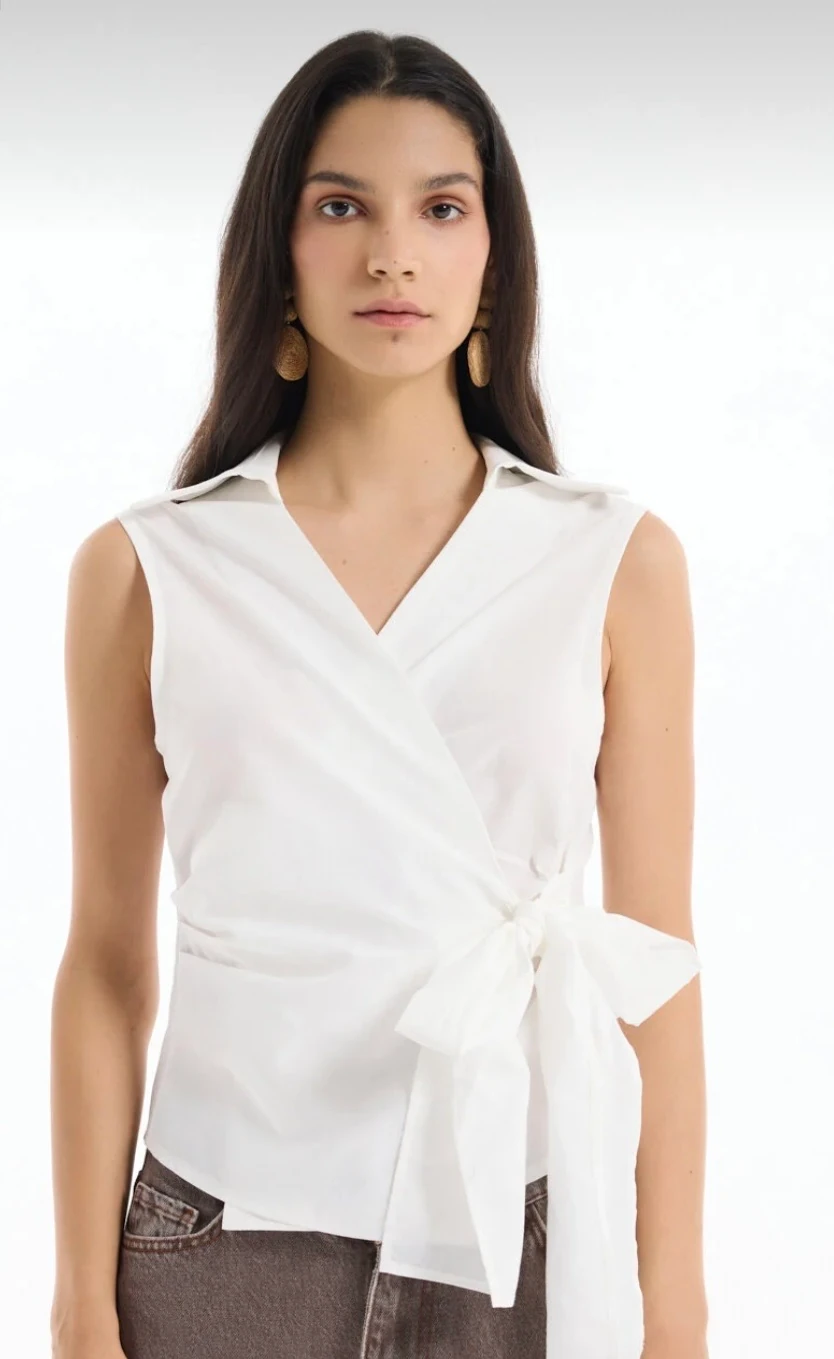 Quzu Bağlama Detaylı Gömlek