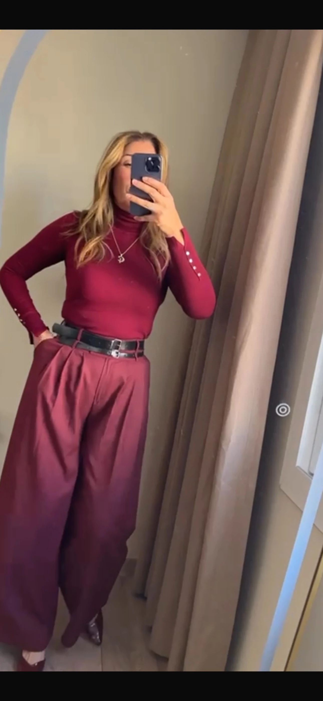 Kemer Detaylı Palazzo Pantolon 