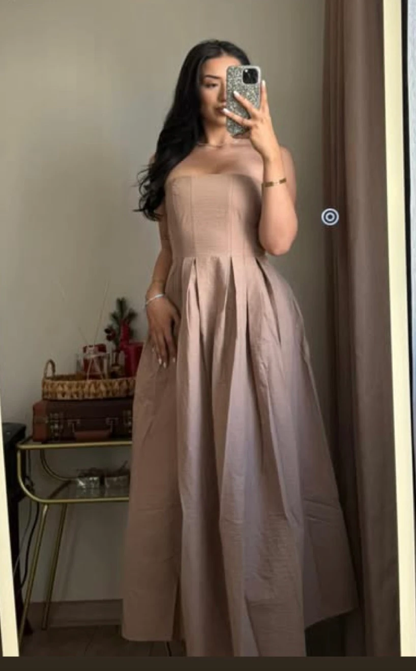 Quzu Straplez Elbise