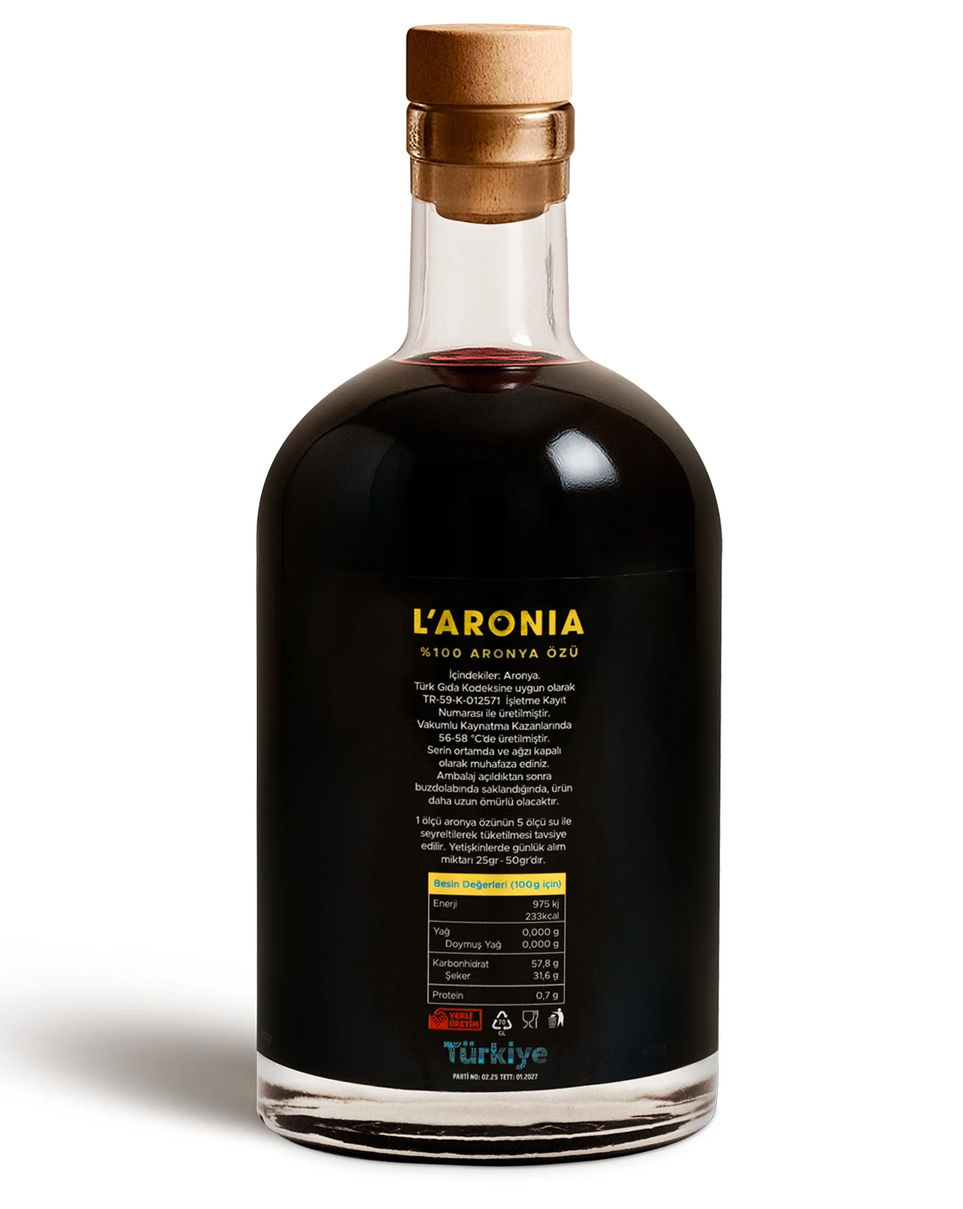 Doğal - %100 Aronya Özü - 610gr