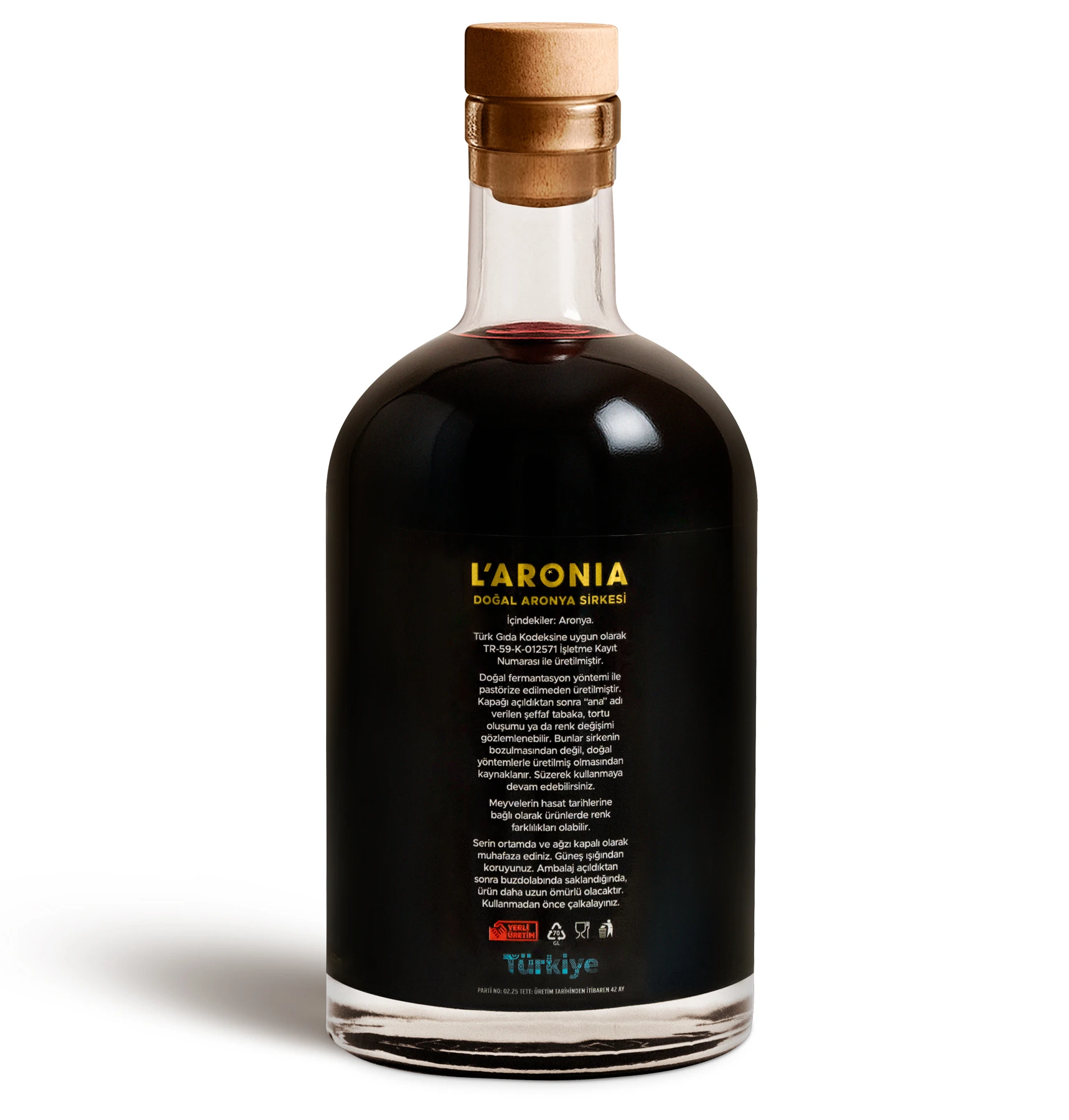 Doğal - %100 Aronya Sirkesi - 500ml