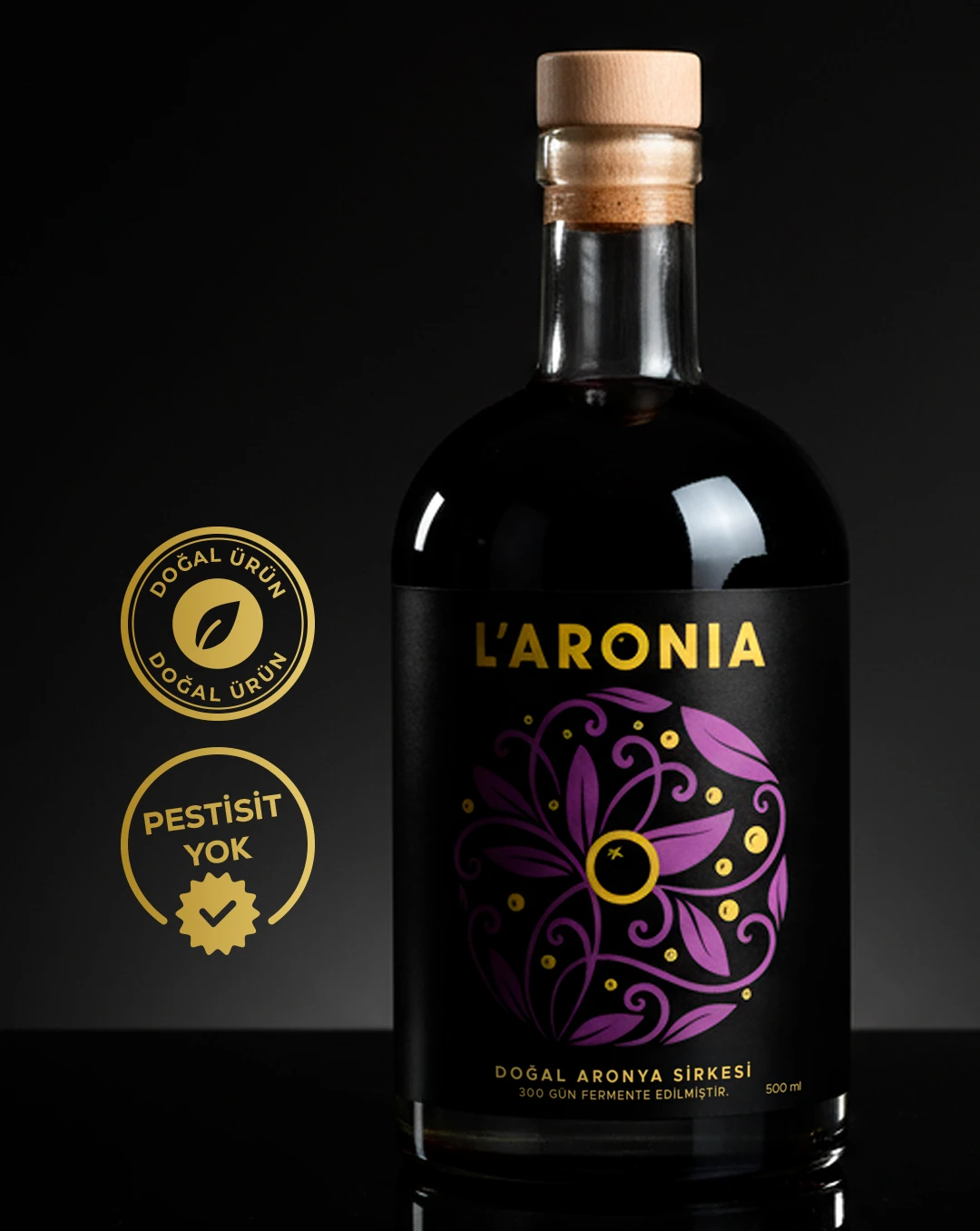 Doğal - %100 Aronya Sirkesi - 500ml