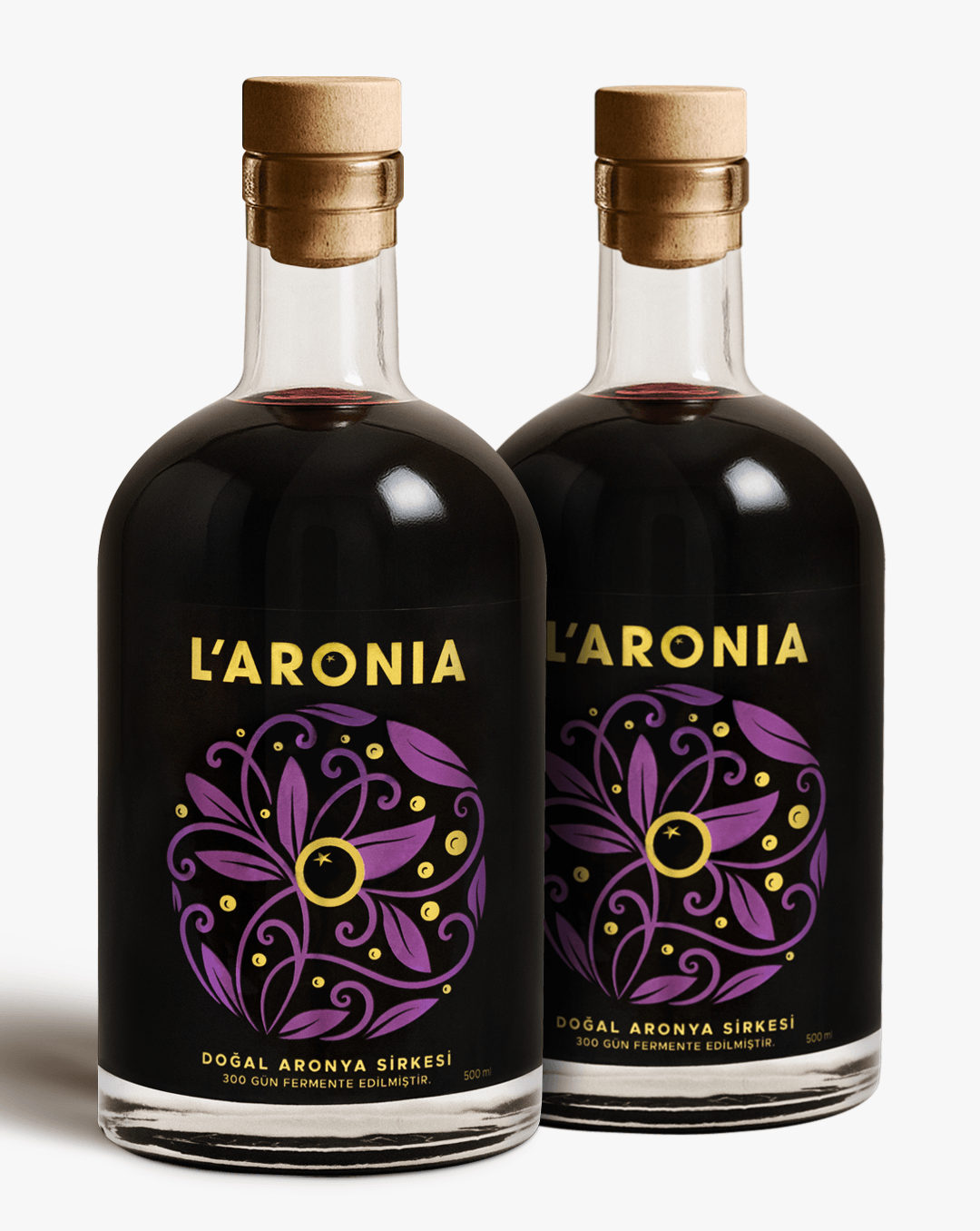%100 Doğal Aronya Sirkesi - 500ml İkili Paket
