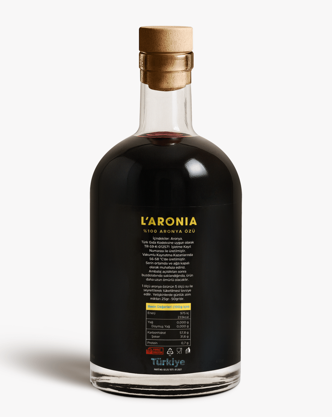 %100 Doğal Aronya Özü - 610ml