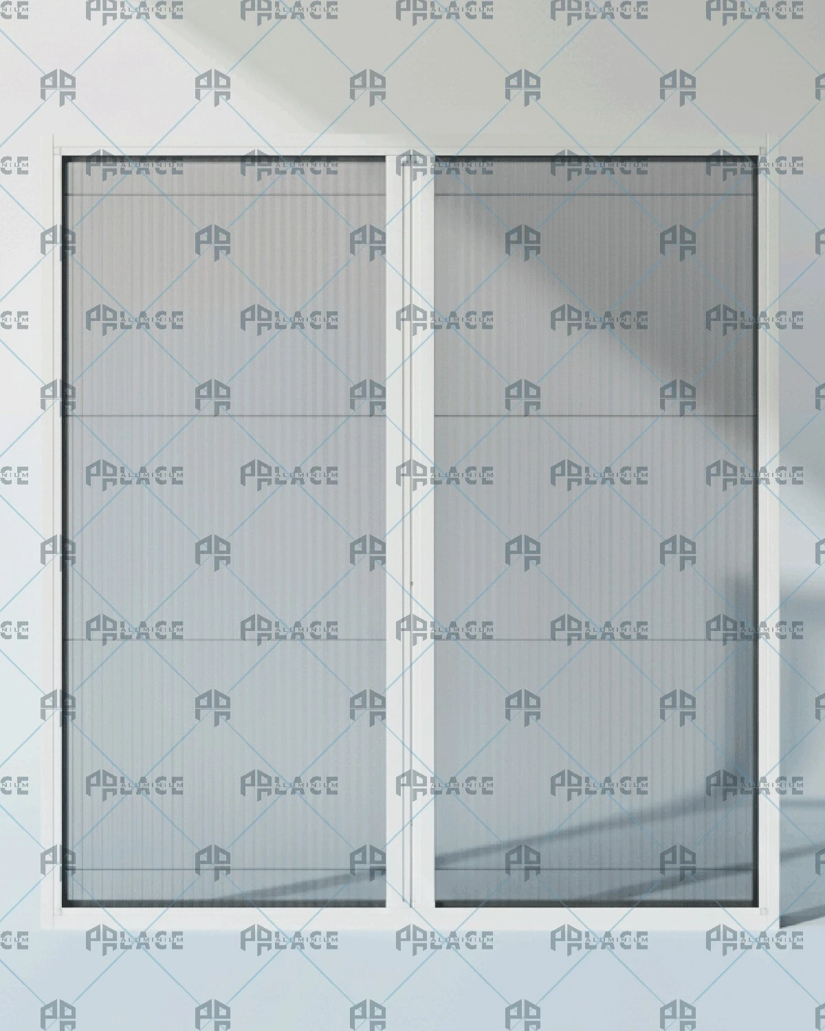 DOUBLE Akordeon Pileli Pilise Kapı - Beyaz Sineklik