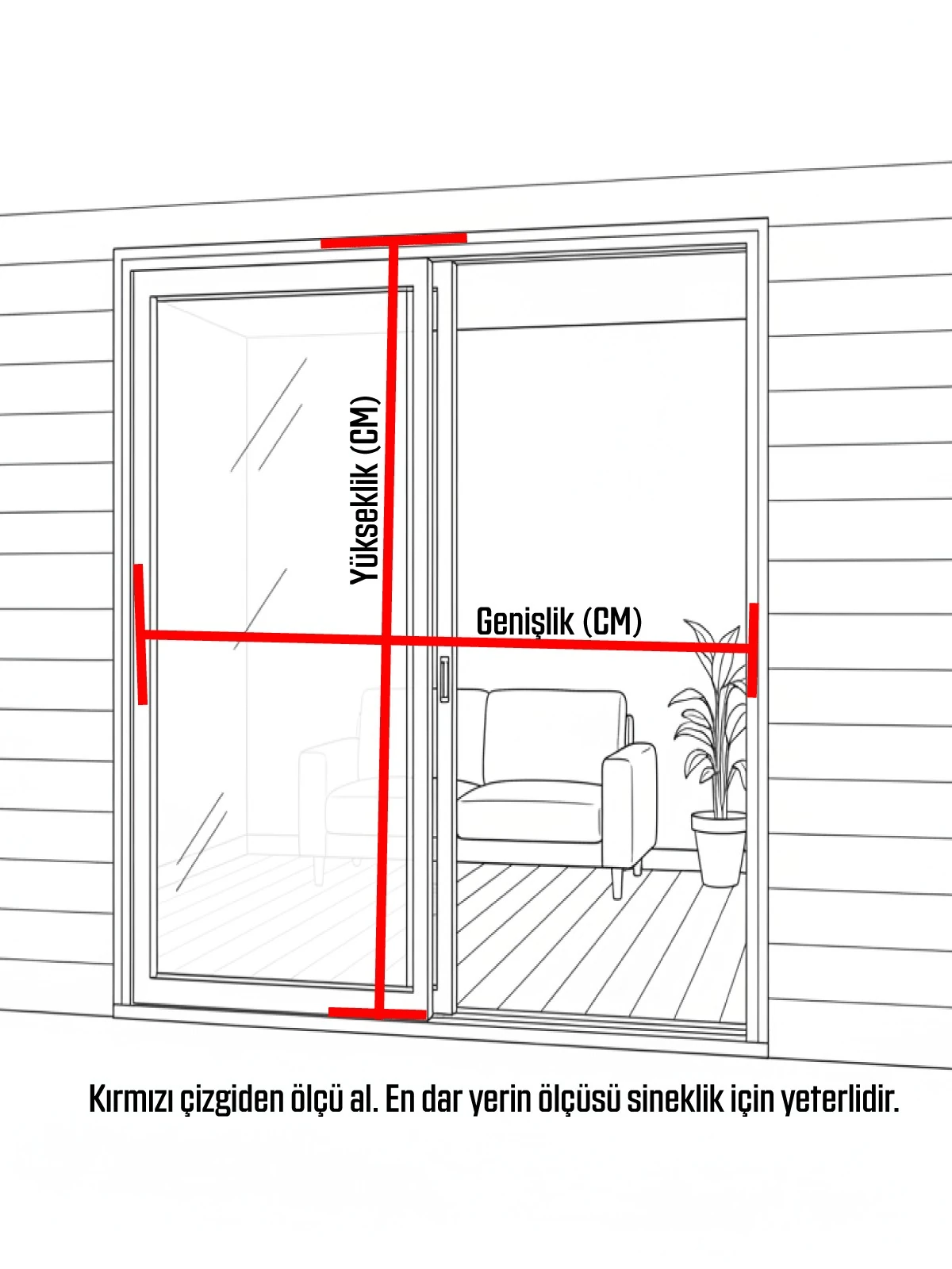 Çift Raylı Sürme Sineklik Sistemi – Pencere | Palace Aluminium