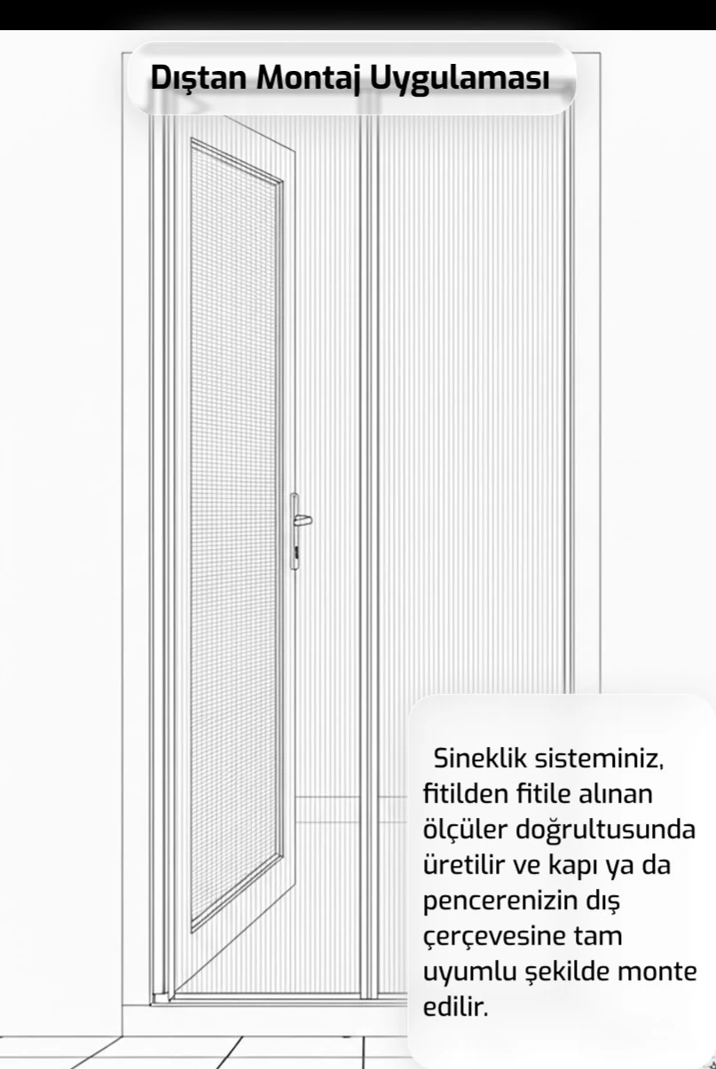 Menteşeli Kapı Sineklik Sistemi | Palace Aluminium