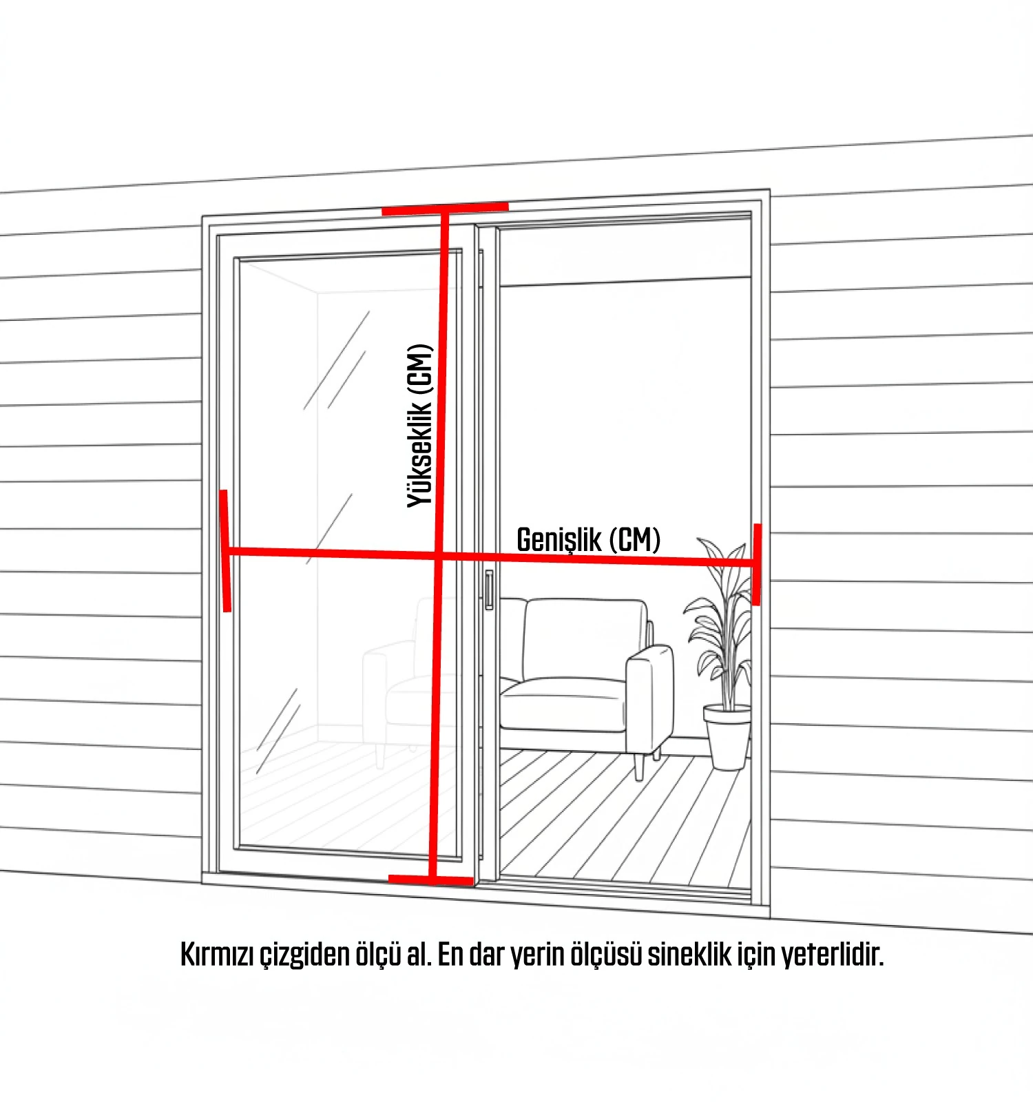 AntiPolen Tek Raylı Sürme Sineklik Sistemi – Cam Balkon Kullanımı için