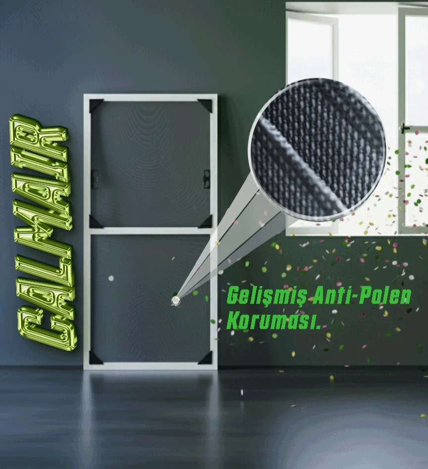 CalmAir Sabit Tak-Çıkar Anti-Polen Kapı Sineklik - Beyaz Sineklik