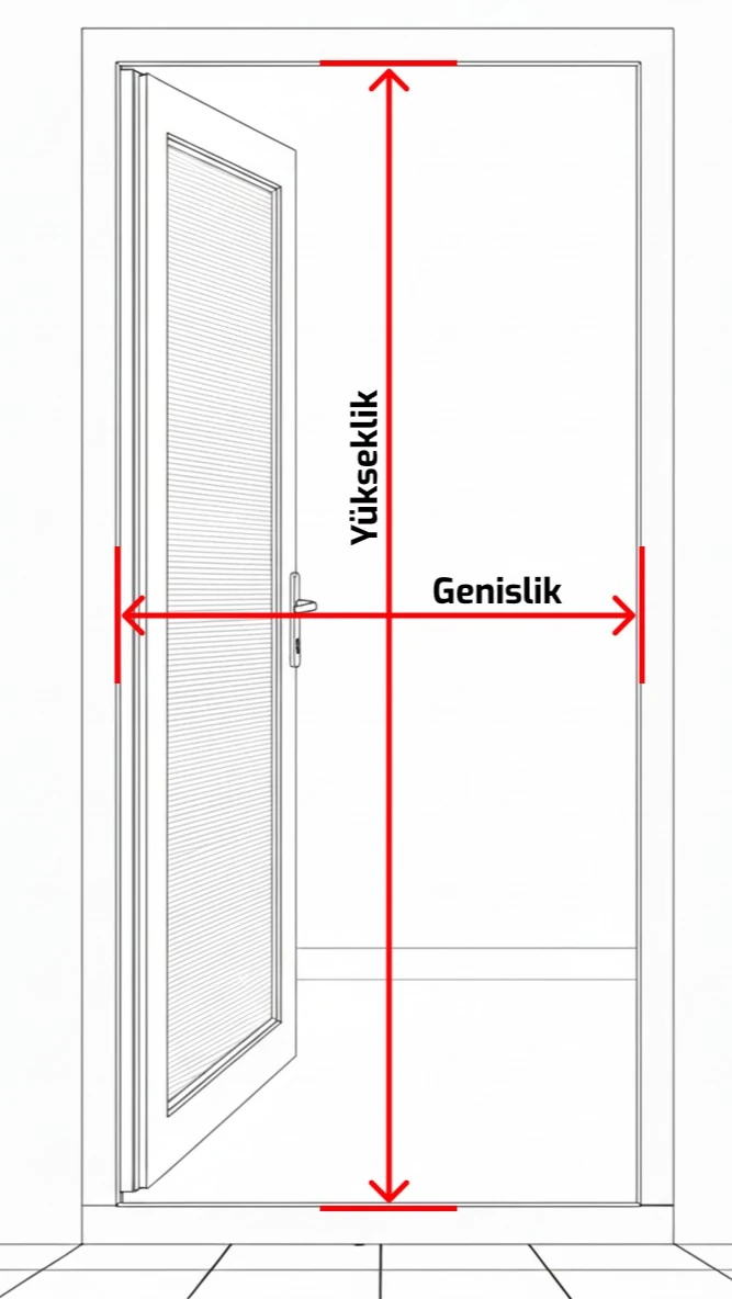 Menteşeli Kapı Sineklik Sistemi | Palace Aluminium