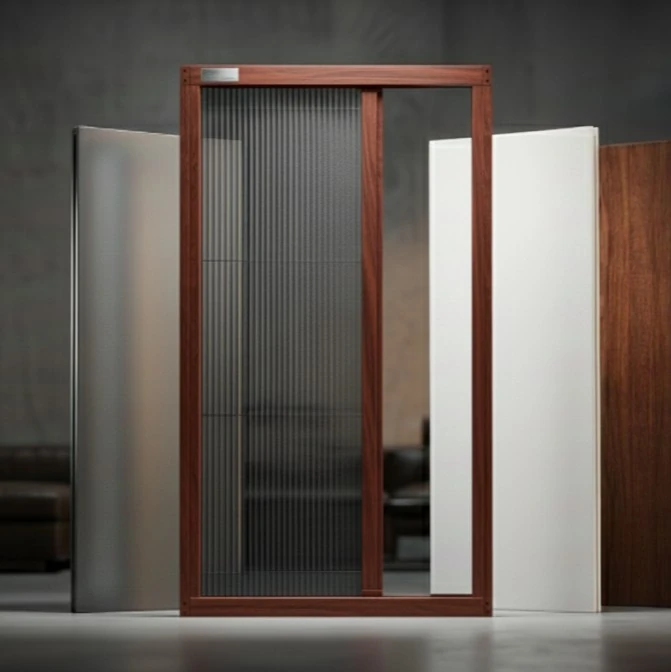 Tek Kapılı Akordeon Plise Sineklik – Pencere Sistemleri İçin Premium Seri - Maun Sineklik