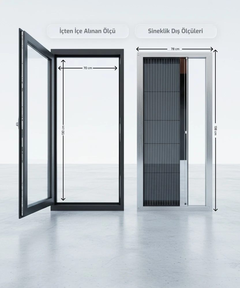 Menteşeli Kapı Sineklik Sistemi | Palace Aluminium