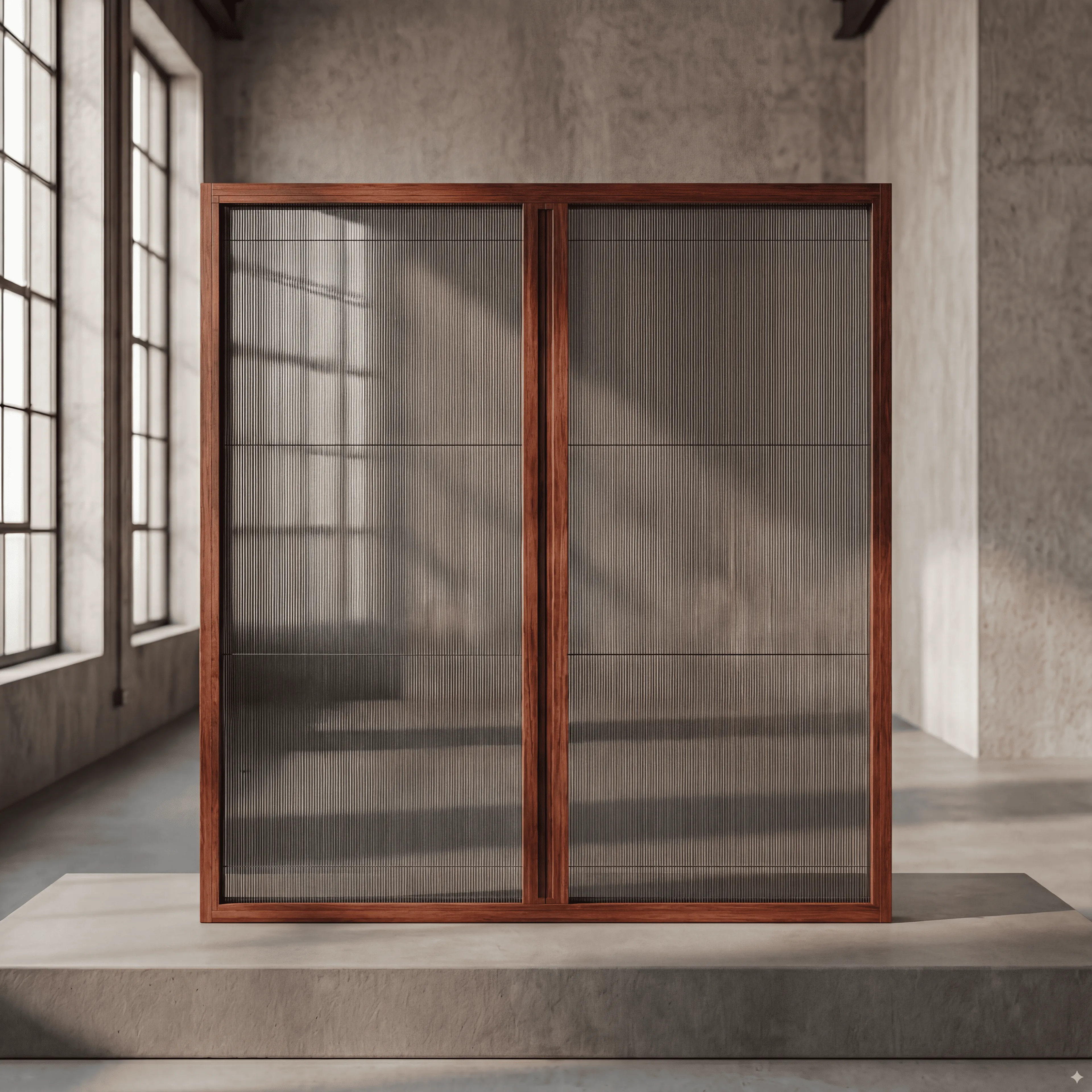 Çift Kapılı Akordeon Plise Sineklik – Pencere Sistemleri İçin Premium Seri - Maun Sineklik