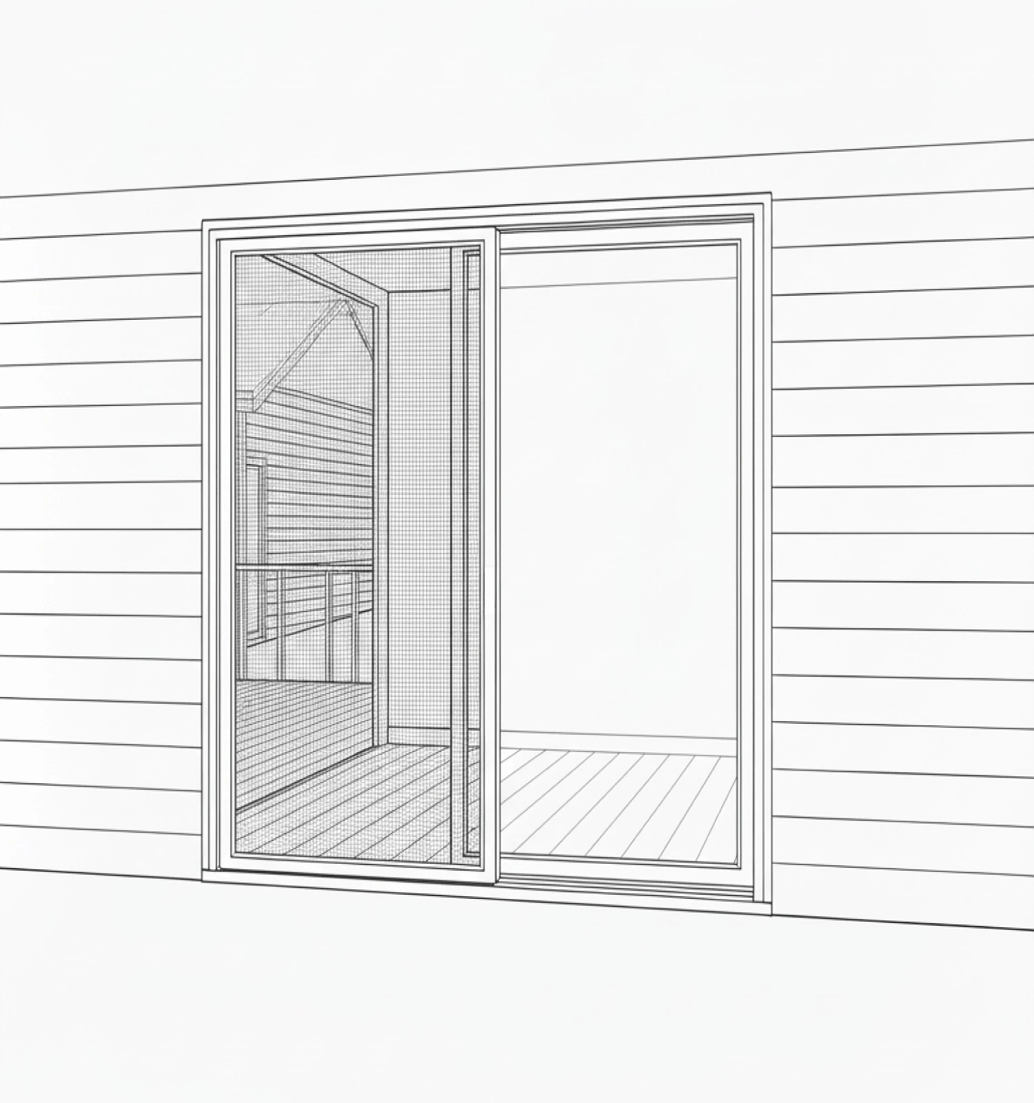 AntiPolen Çift Raylı Sürme Sineklik Sistemi – Kapı Kullanımı için