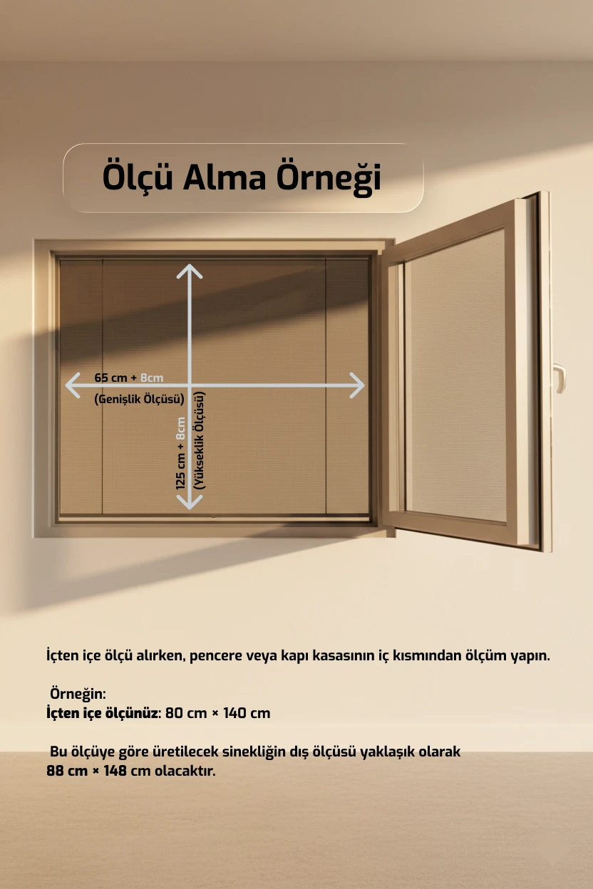 CalmAir Sürgülü Katlı Sineklik Pencere