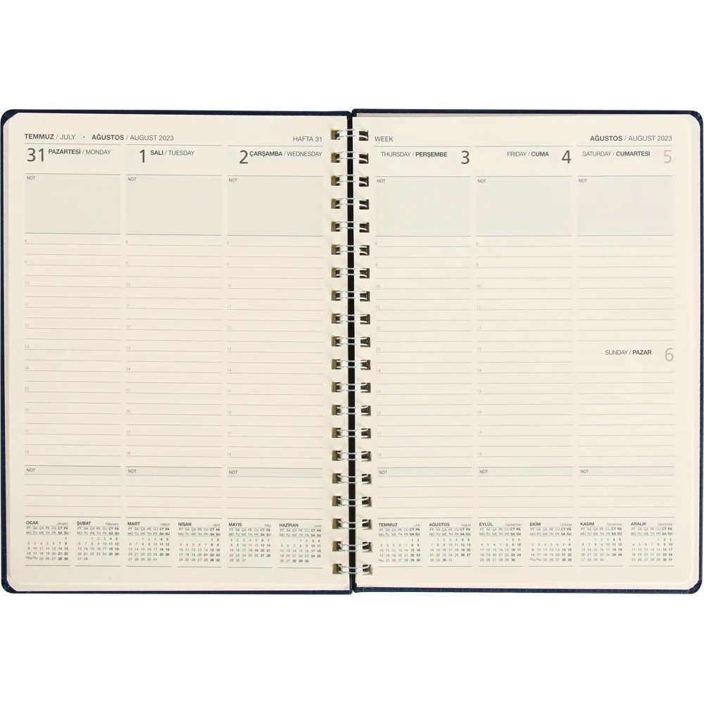 Darıca-SG Spiralli Haftalık Ajanda