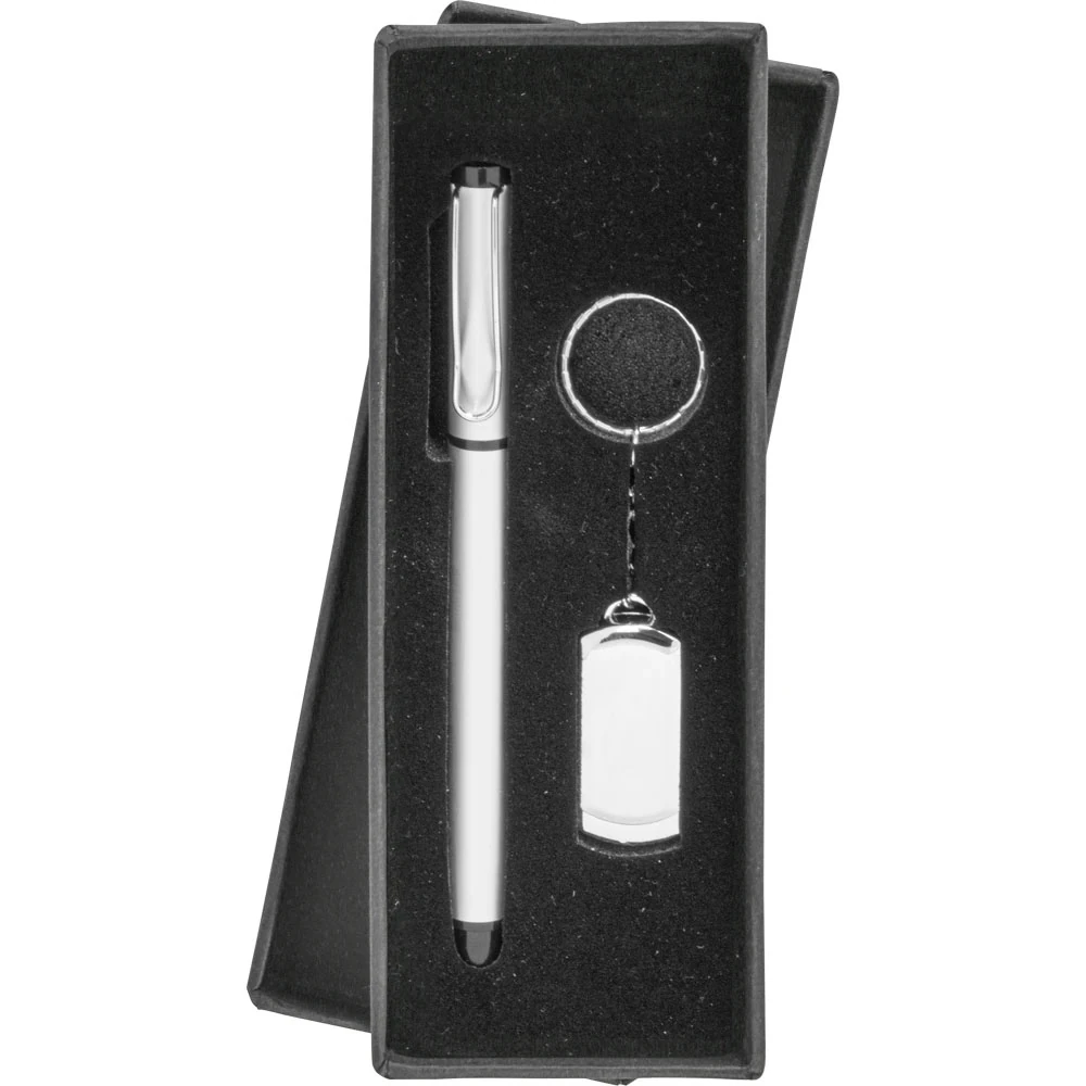 8210-16GB Metal USB Bellek ve Kalem Seti