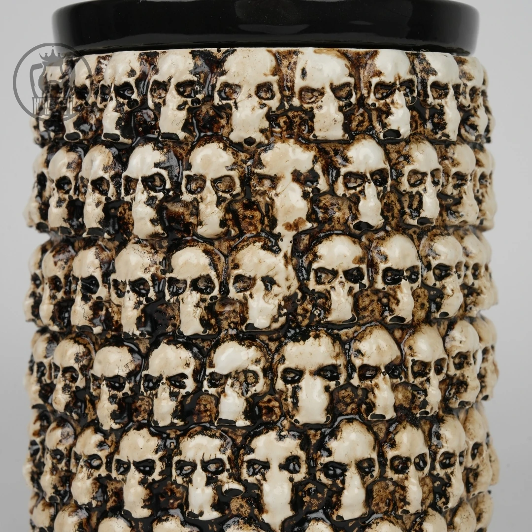 Kafatası Temalı Seramik İskelet Kupa