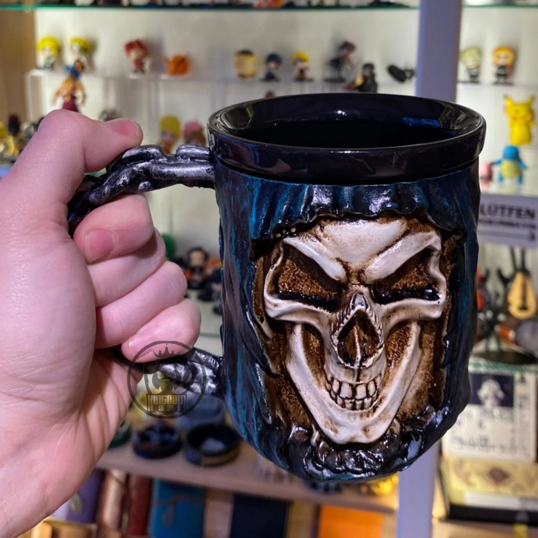 Azrail Temalı Kupa, 3D Kabartmalı Tasarım Kupa