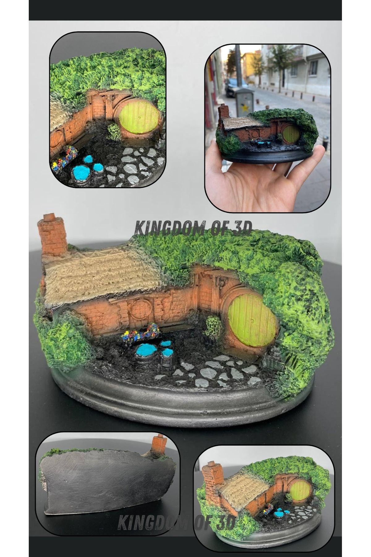Yüzüklerin Efendisi Hobbit Ev Mini Figür, Yüzüklerin Efendisi Figür Hediye, Hobbiton Heykel