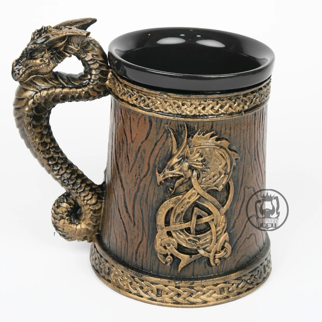 Ejderha Fıçı El Boyaması Seramik & Polyester Kupa