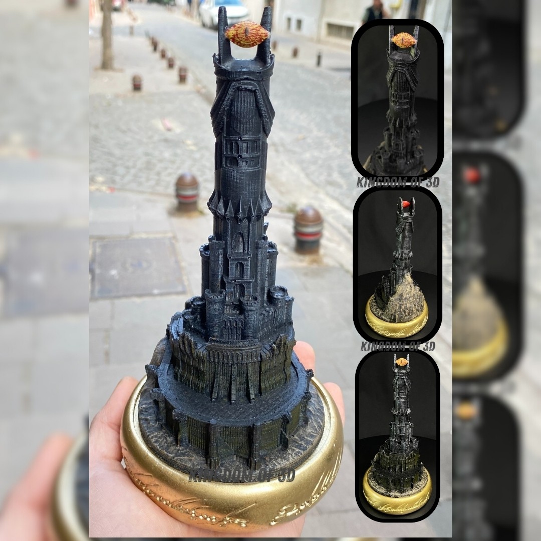 Yüzüklerin Efendisi Baraddur, Lord Of The Rings, Sauron'un Gözü Biblo, Barad Dur Kale