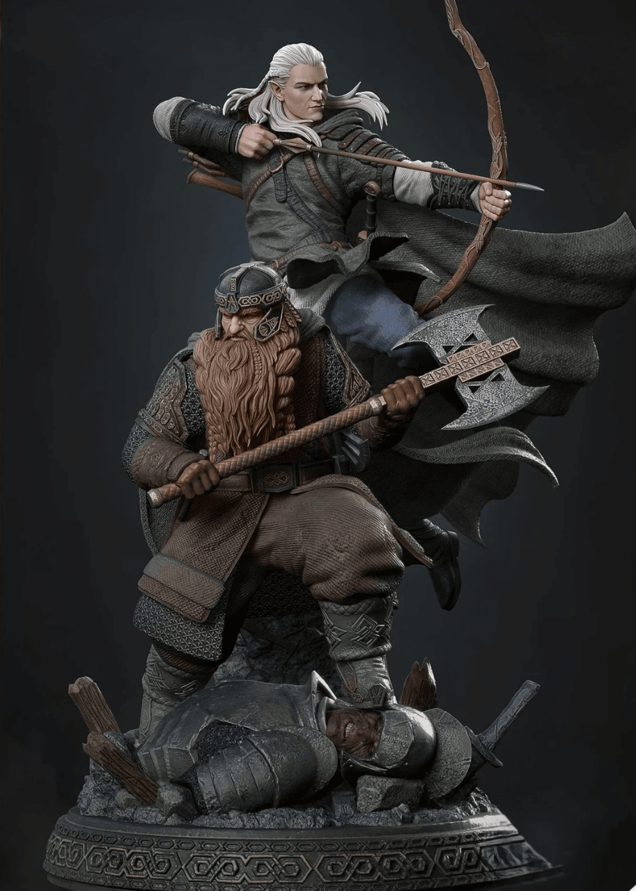 Yüzüklerin Efendisi Legolas ve Gimli Figürü
