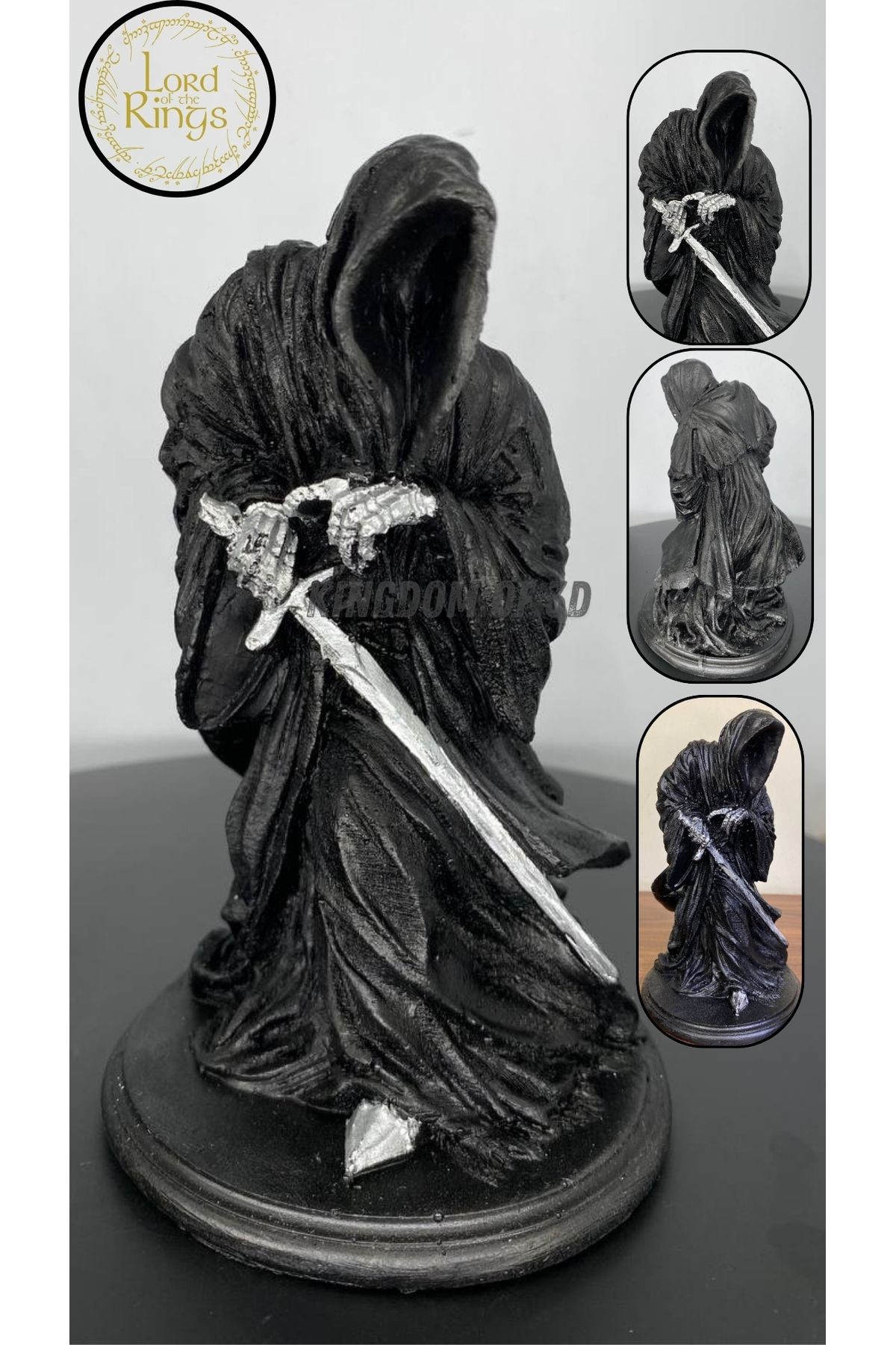Yüzüklerin Efendisi Nazgul Heykeli, Yüzük tayfı Figür, Mordor'un Kara Süvarisi, Dokuzlar Biblo