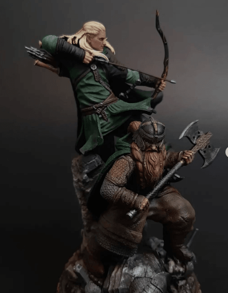 Yüzüklerin Efendisi Legolas ve Gimli Figürü