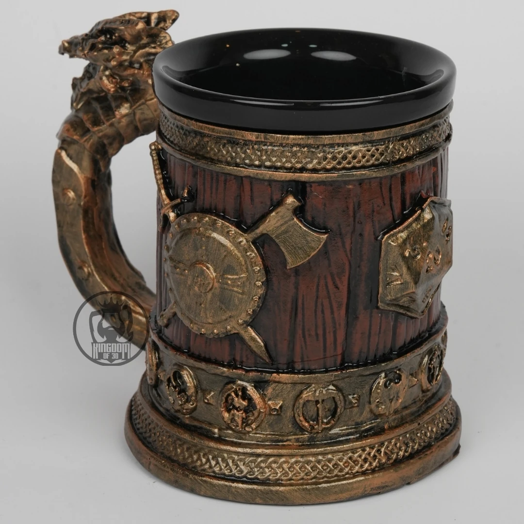 Altın Fıçı Ejder Kupa, 3D Tasarım Kupa