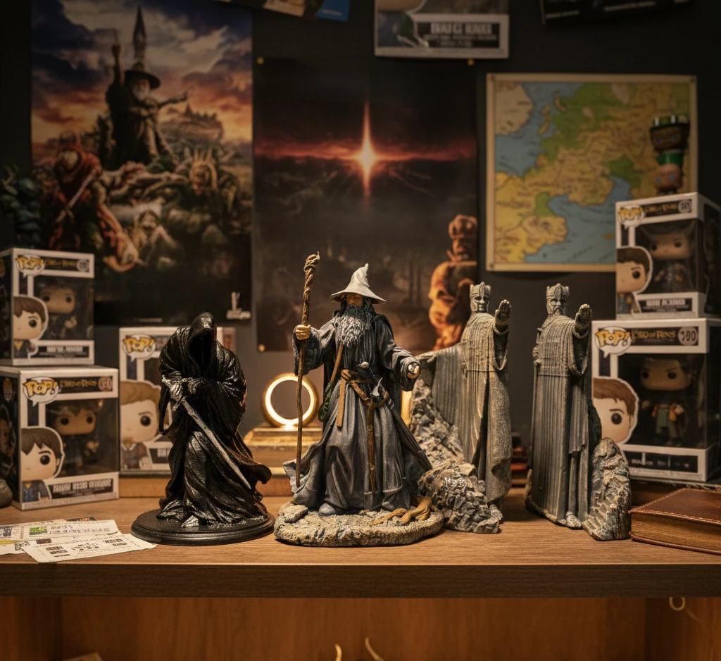 Yüzüklerin Efendisi Koleksiyon Seti, 3'lü Set(Argonath Heykelleri, Nazgul, Gandalf)