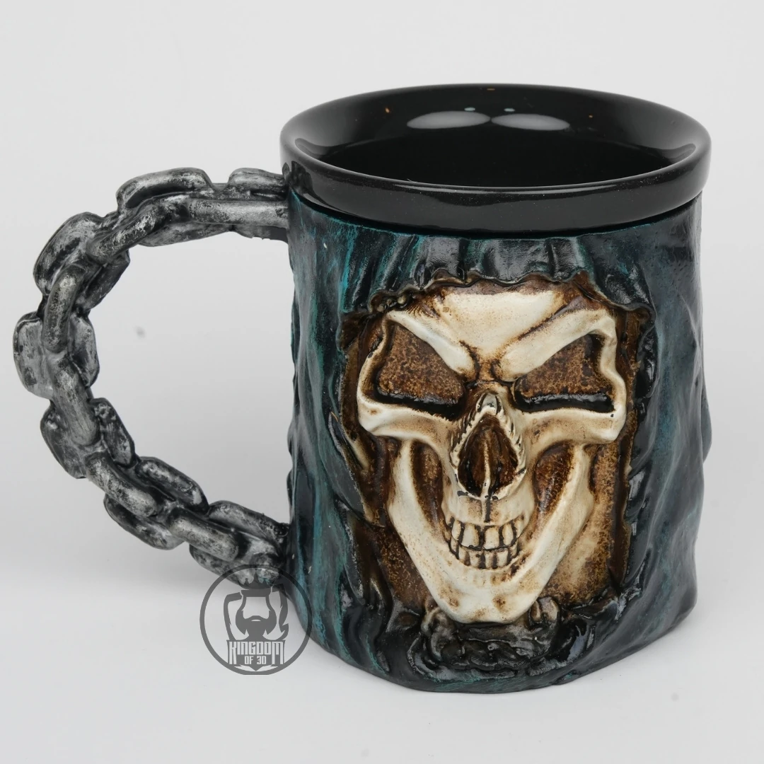 Azrail Temalı Kupa, 3D Kabartmalı Tasarım Kupa