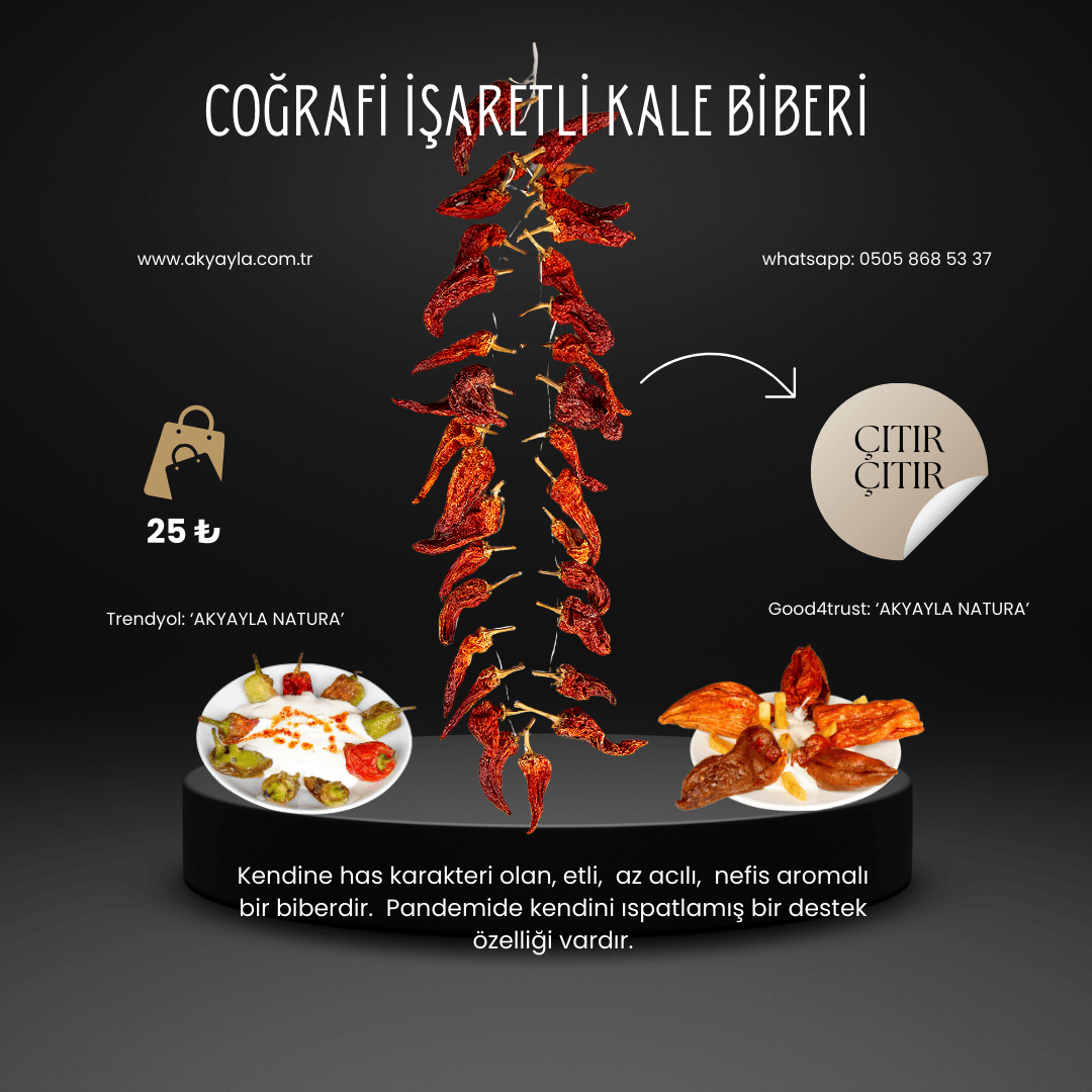 TESCİLİ KALE BİBERİ 20 adet