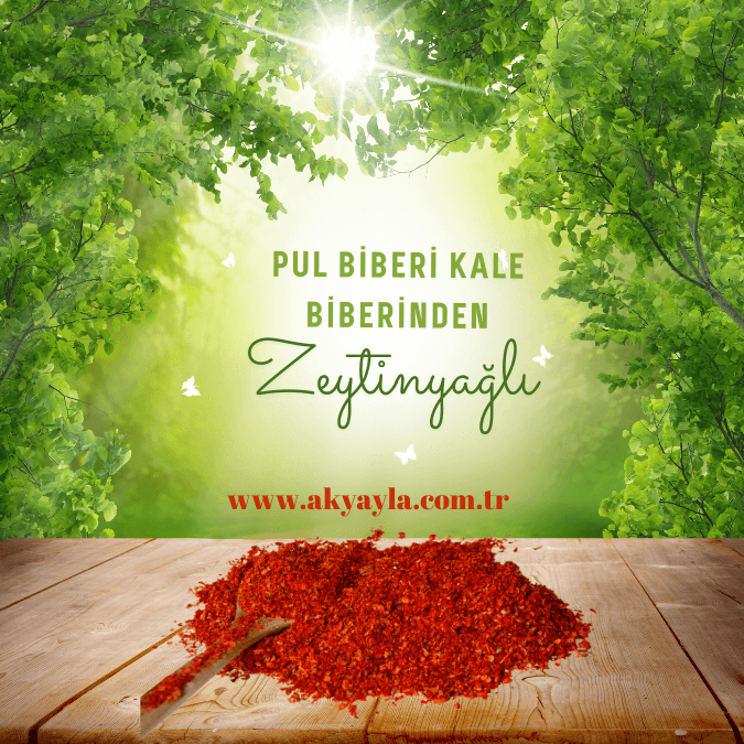 ZEYTİNYAĞI İLE HARMANLANMIŞ TESCİLLİ  KALE PUL BİBERİ 100 gr