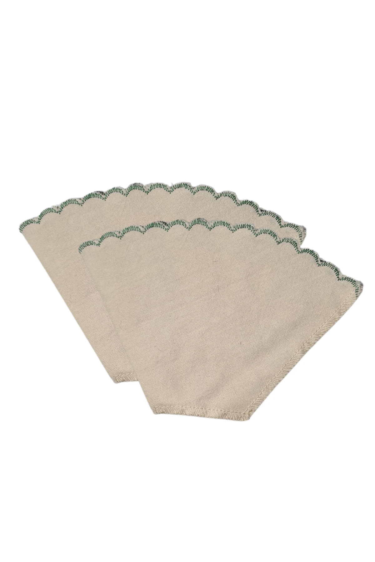 Kumaş Kahve Filtresi No.4 | Dilim Nakışlı | Yıkanabilir-300 Kullanım