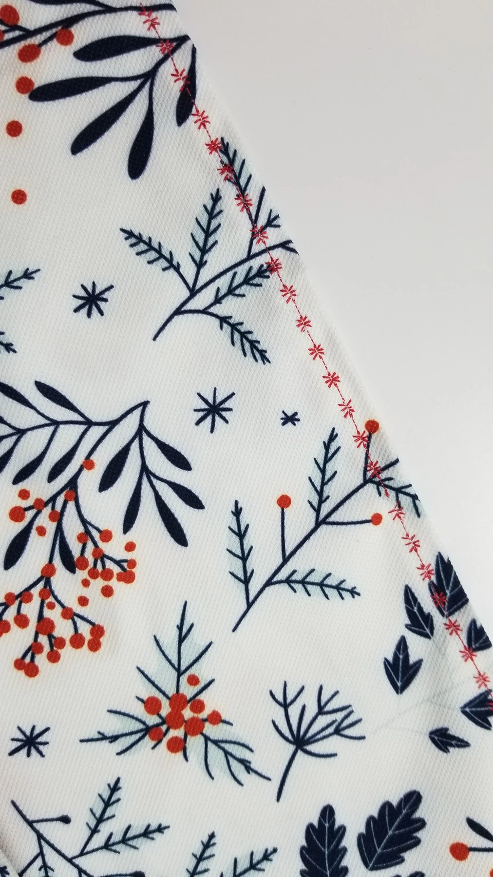 Patterned Stitched Noel Pine Tree Table Runner, Christmas Tree Runner, Xmas Tablecloth, Kitchen Deco